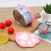 Silicone Pet Food Can Lid with Paw Design