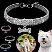 Rhinestone Bling Dog Collar for Small Breeds