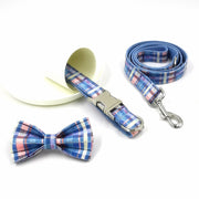 Collar with Bow Tie and Leash for Cats or Dogs