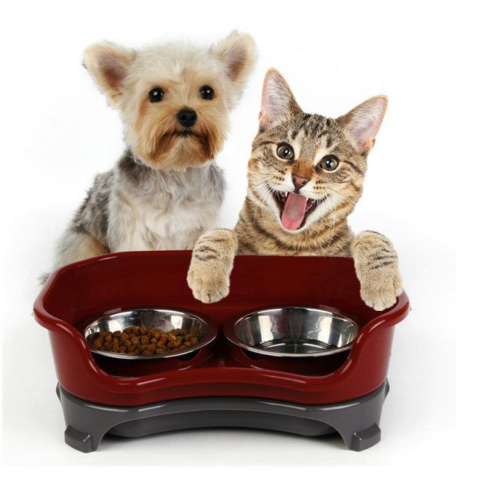 Bowl double basin splash-proof for Cats or Dogs