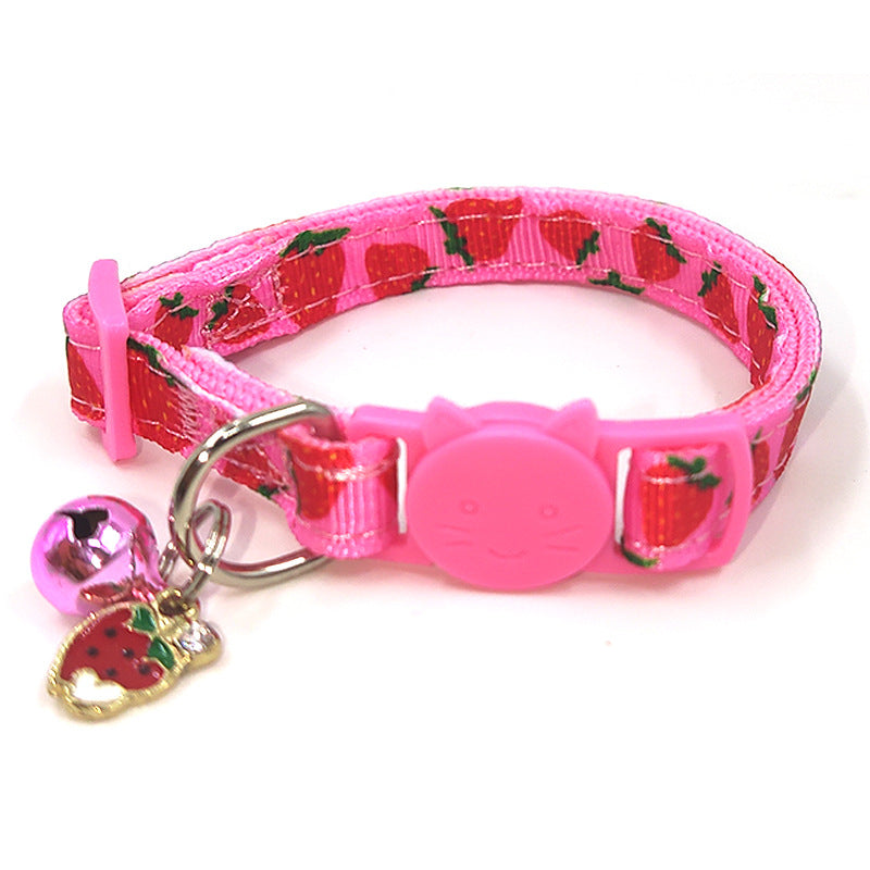 Fruit Bell Cat Collar with Safety Clasp