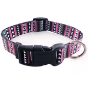 Bohemian Print Dog Collar with Vibrant Design