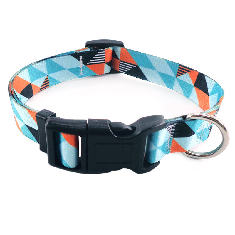Bohemian Print Dog Collar with Vibrant Design