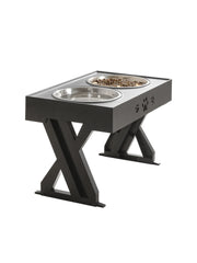 Dog Bowl Feeder Stainless Steel Folding Table