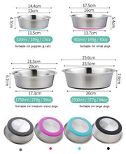 Silicone and Stainless Steel Pet Food Bowl