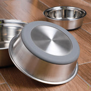 Silicone and Stainless Steel Pet Food Bowl
