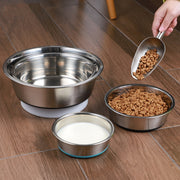 Silicone and Stainless Steel Pet Food Bowl