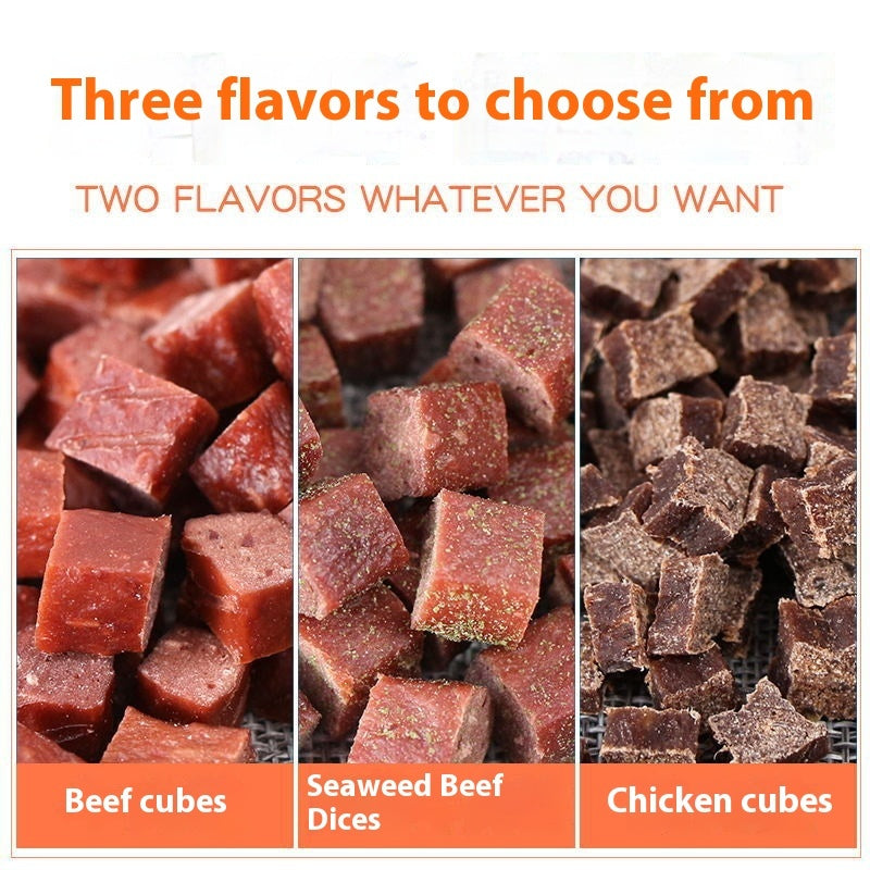 Premium Dried Beef Cube Dog Treats