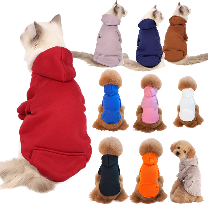 Fleece Pet Outfit with Matching Cap