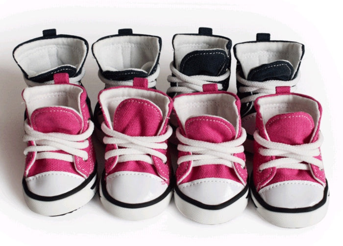 Denim canvas dog shoes, sports and leisure waterproof