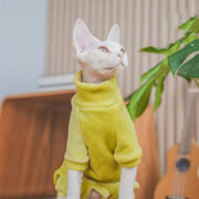 Fleece-Lined Warm Garment for Hairless Devon Cats