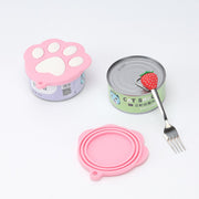 Silicone Pet Food Can Lid with Paw Design
