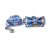 Collar with Bow Tie and Leash for Cats or Dogs