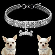 Rhinestone Bling Dog Collar for Small Breeds