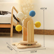 Solid Wood Rotating Ferris Wheel Cat Scratch Board