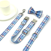Collar with Bow Tie and Leash for Cats or Dogs