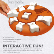 Interactive Dog Puzzle Toy with Treat Compartments