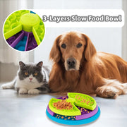 Playfully Slow Food Bowl Anti Choking for Cats, Dogs