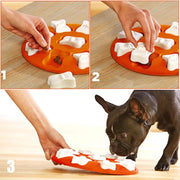 Interactive Dog Puzzle Toy with Treat Compartments