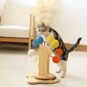 Solid Wood Rotating Ferris Wheel Cat Scratch Board