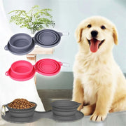 Foldable Rubber Travel Pet Feeding Bowl