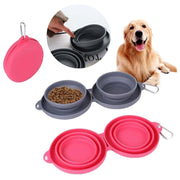 Foldable Rubber Travel Pet Feeding Bowl