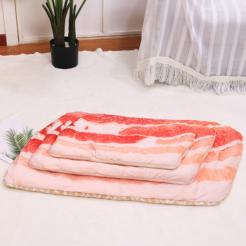 3D Food-Themed Pet Blanket Mat