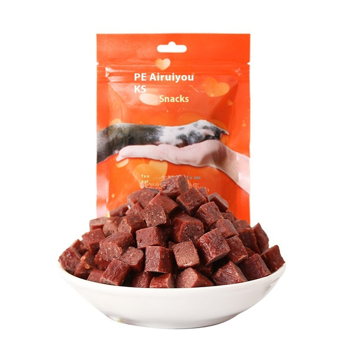 Premium Dried Beef Cube Dog Treats
