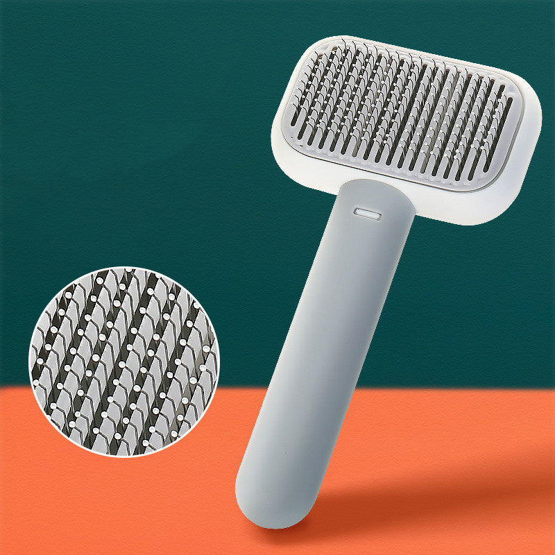 Dual-Function Pet Massage Comb and Grooming Brush