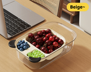 Double-Layer Transparent Pet Snack Storage Box