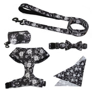 Floral Dog Harness and Leash Set