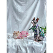 Summer Floral Dress for Hairless Sphinx Cats