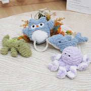 Plush Animal-Shaped Dog Toy Set