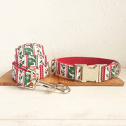 Festive Christmas Reindeer Dog Collar