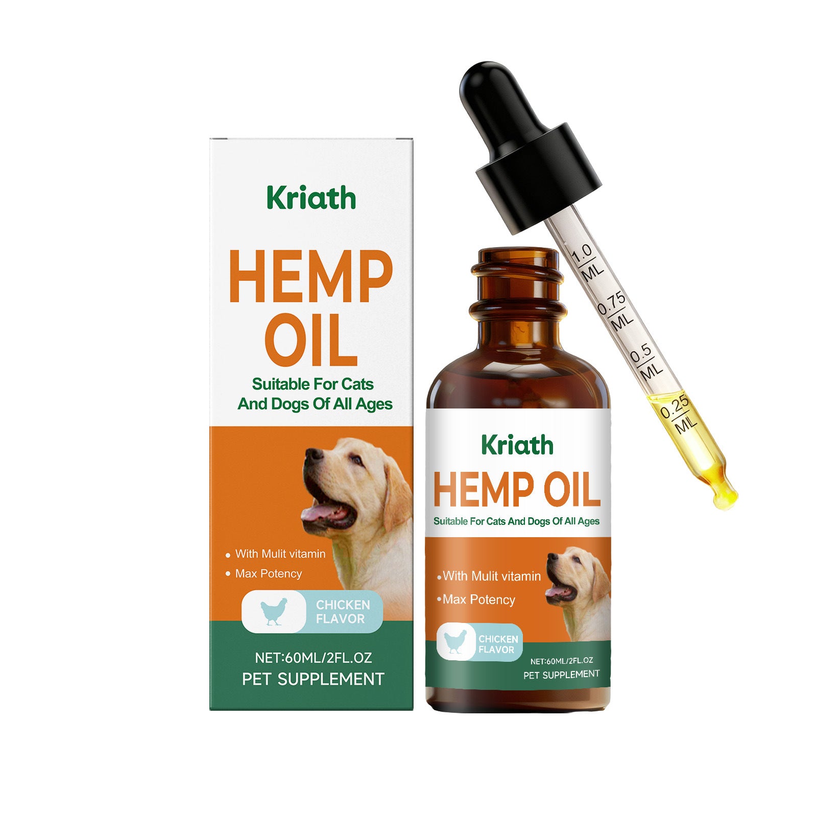 Hemp Seed Oil Vitality Drops for Cats and Dogs