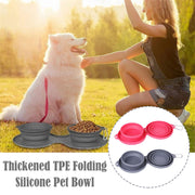Foldable Rubber Travel Pet Feeding Bowl