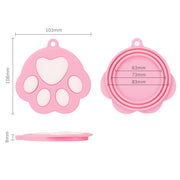 Silicone Pet Food Can Lid with Paw Design