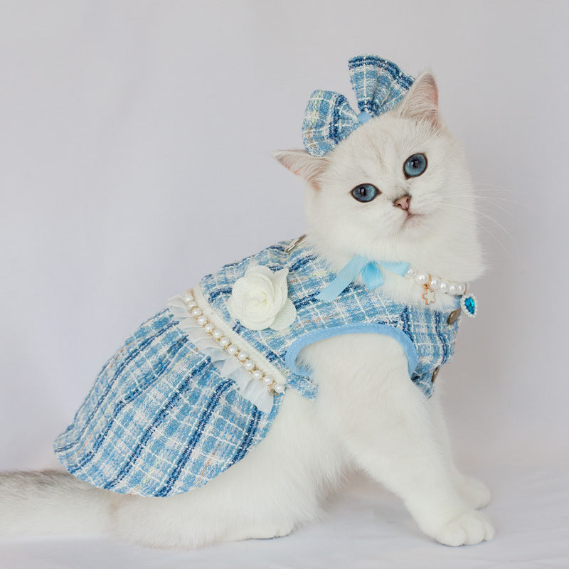 Fashion Bow and Dress Set for Cats